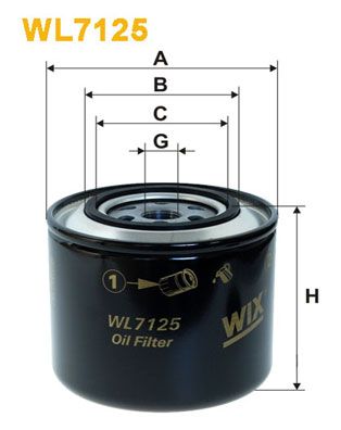 WIX FILTERS Eļļas filtrs WL7125